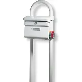 Burg wachter Burg-wächter Brievenbuspaal Rondo 145 - Wit - Aluminium - Rondboog