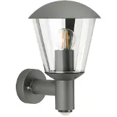 ALBERT LEUCHTEN Wandlamp buiten met bewegingssensor Jorrit, alu / grijs / zink, Aluminium, Modern