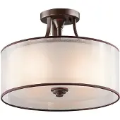 Kichler LED Plafondlamp Lacey | 3X E27 Max 60W | Dimbaar | Mission Bronze