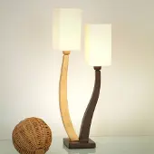 Holländer Tafellamp Quadrangolare, crème / amber, Woon-/ Eetkamer, Modern, Tafellamp