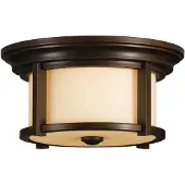 Elstead Lighting Buiten plafondlamp Merrill in brons, crème / amber, metaal, plafondlamp
