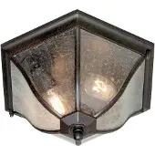 ELSTEAD Bronskleurige buiten plafondlamp New England, helder / transparant, metaal, plafondlamp