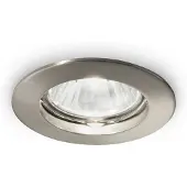 Ideal Lux Moderne inbouwspot, jazz-stijl, metaal, nikkelkleurig, 1 lichtpunt, GU10 fitting, verpakking van 3 stuks