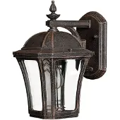 Elstead Lighting Wandlamp buiten Wabash, dimbaar, bruin / roest, Aluminium, Wandlamp buiten