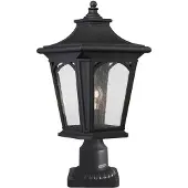 QUOIZEL Mini LED Tuin Pilaar Bedford | 1X E27 Max 60W | IP44 (Outdoor) | Mystic Black