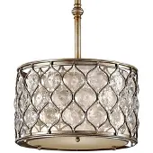 Elstead Lighting Elstead Lucia hanglamp, E27, 20 cm, geborsteld zilver