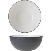 COSY&TRENDY ALU BOWL 16.5XH7CM WIT EMAIL GRAPHITE GR