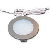 Hera Inbouwlamp FR 78-LED 3 per set warmwit, alu / grijs / zink, Woon-/ Eetkamer, Kunststof, Modern