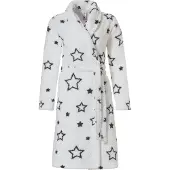 Rebelle Fleece dames badjas Morning gown - XXL - Wit