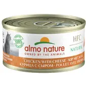 Almo Nature 24x HFC Natural Kattenvoer Nat Kip & Kaas 70 gr
