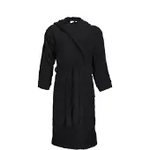 The One Towelling Badjas Zwart Capuchon - XXL/3XL
