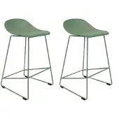 Livin24 Scandinavische Barkruk Ellen groen 66cm - Barkrukken set van 2.