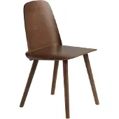 Muuto Nerd eetstoel Stained dark brown