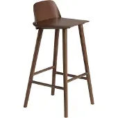 Muuto Nerd barkruk 75 cm Stained dark brown