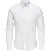 Only & Sons Onscaiden Linnen Overhemd Heren Wit Xs