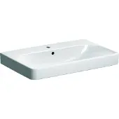 Geberit Smyle Square - Wastafel75x48 cm, met overloop, kraangat, wit 500.249.01.1