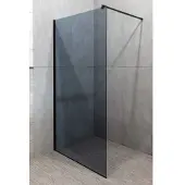 Kerra Line inloopdouche 100x203cm rookglas mat zwart
