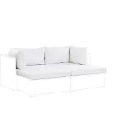 Beliani NOTO - Kussenhoezen - Wit - Polyester