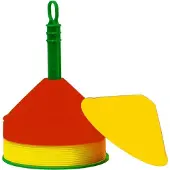 Sportec Fluor afbakenbollen soft plastic set a 24 st Zwart