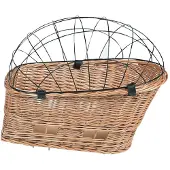 Flamingo Honden Fietsmand Wilgen - Bruin/Zwart - 51 x 31 x 48 cm