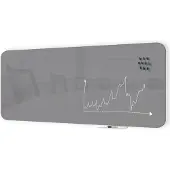 Smit Visual design glassboard 88x180 cm - Stone Grey