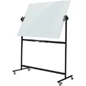 Twinco Verrijdbaar glassboard - Dubbelzijdig - 90x120 cm