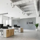 Ivol Complete whiteboardwand zonder rand (5 panelen) - 200x500 cm - Grijs