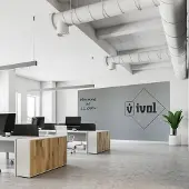 Ivol Complete whiteboardwand zonder rand (4 panelen) - 200x400 cm - Grijs