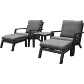 AVH-Collectie Malaga lounge balkonset 5 delig antraciet aluminium