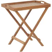 Beliani JAVA - Tuintafel - Lichte houtkleur - 68 x 45 cm - Acaciahout