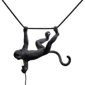 Seletti Monkey Lamp Swing Resin Lamp For Outdoor - Kinderlampjes Hars Black - 14916
