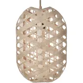 Forestier Hanglampe , Capsule S, dimbare, Beige, Woonkamer, Bamboe, Designer