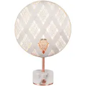 Forestier Design tafellamp Chanpen S, dimbaar, wit / opaal, Woon-/ Eetkamer, Design, tafellamp