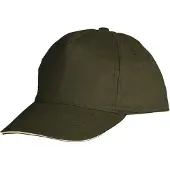 Sols Unisex Sunny 5 Panel Baseball Cap (Beige/Wit)
