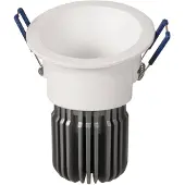 ATILED LED inbouwlamp Toodle rond asymmetrisch, wit, wit / opaal, Woon-/ Eetkamer, Aluminium, Modern