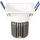ATILED LED inbouwlamp Toodle hoekig symmetrisch, wit, wit / opaal, Woon-/ Eetkamer, Aluminium, Modern