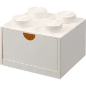 LEGO - Opbergbox Bureaulade Brick 4 - Kunststof - Wit