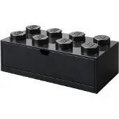 Room copenhagen - Opbergbox Bureaulade Brick 8 - Kunststof - Zwart