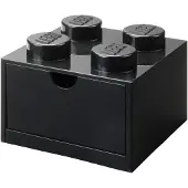 LEGO Bureaulade met 4 noppen - zwart