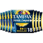 Tampax 8x Pearl Compak Regular Tampons Met Inbrenghuls 18 Stuks