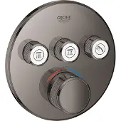 GROHE Grohtherm SmartControl - Thermostatische mengkraan, 3 omstelkranen, Hard Graphite 29121A00