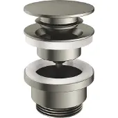 Hotbath Cobber Clickplug Clickwaste Geborsteld Nikkel P710