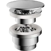 Hotbath Mate P708 wastafelafvoerplug niet afsluitbaar met schroef chroom