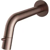 Hotbath Fonteinkraan Inbouw Cobber 1-knop gebogen 18.6 cm Inkortbaar Geborsteld Koper PVD