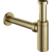 Hotbath Mate P035 wastafelsifon rond geborsteld messing