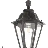 Fumagalli 1891 LED lantaarnpaal Ricu Bisso/Rut 2700K zwart Rico, zwart, Kunststof, Antiek