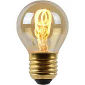 Lucide G45 - Filament lamp - Ø 4,5 cm - LED Dimbaar - E27 - 1x3W 2200K - Amber