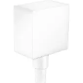 Hansgrohe Muuraansluitbocht fixfit square met terugslagklep mat wit