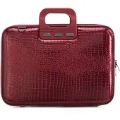 Bombata Shiny Cocco 15 inch Laptoptas - Dames - 15,6 - Glimmende Krokoprint - Rood