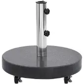 vidaXL Socle de parasol Granite 30 kg Rond Noir
